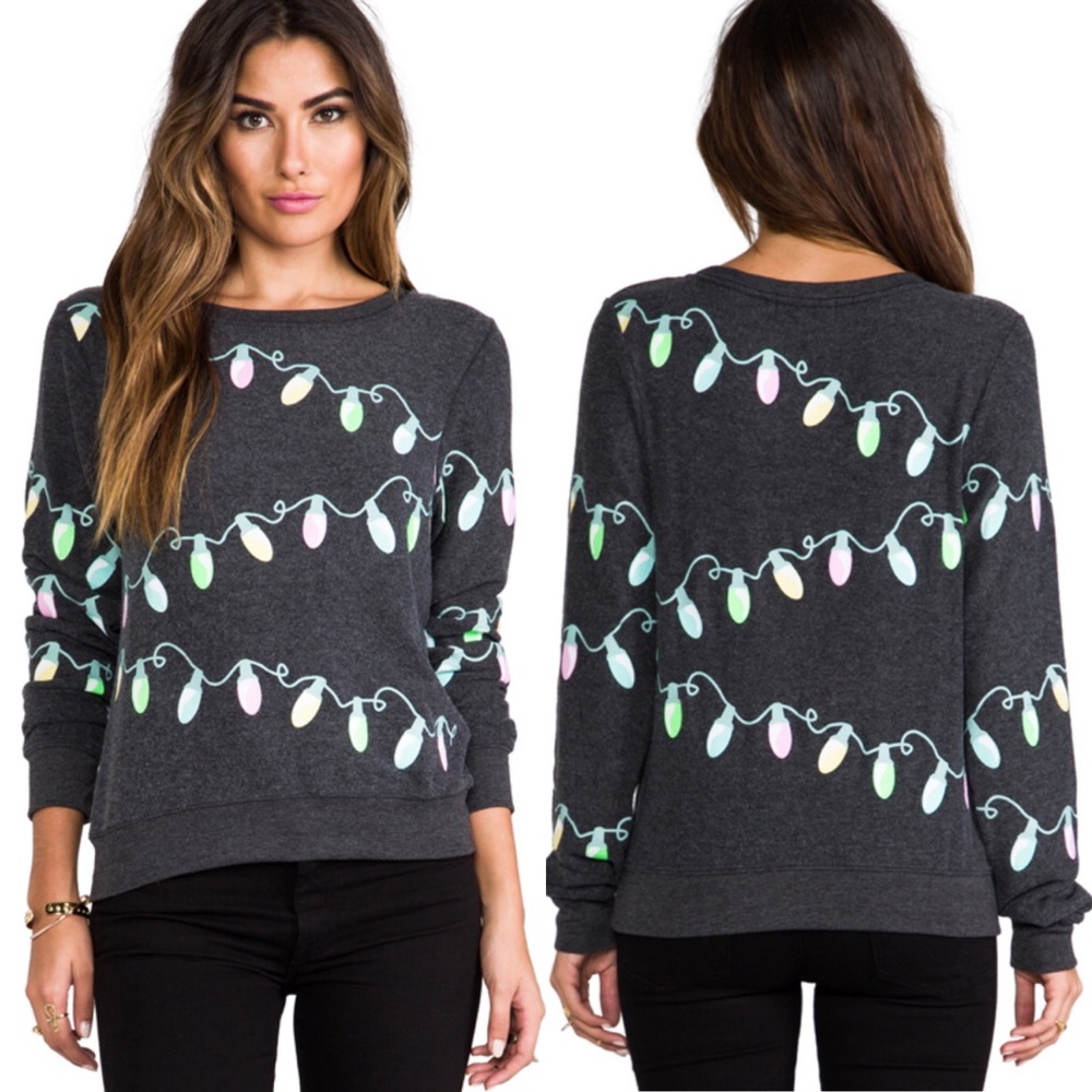 Wildfox Glowing Lights Baggy Beach Jumper